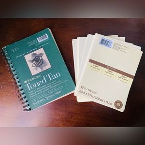 Sketchbook and cardstock